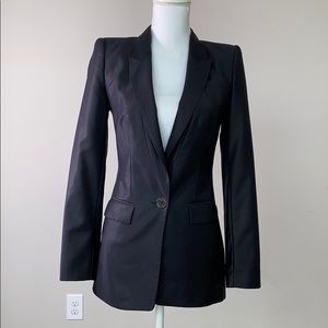 Ted Baker London Black Shiny Fitted Blazer Sz 0